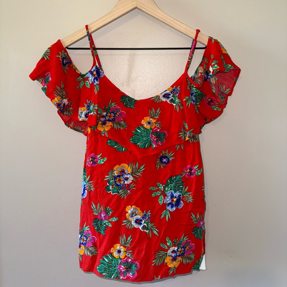 Old Navy Red Floral Dress